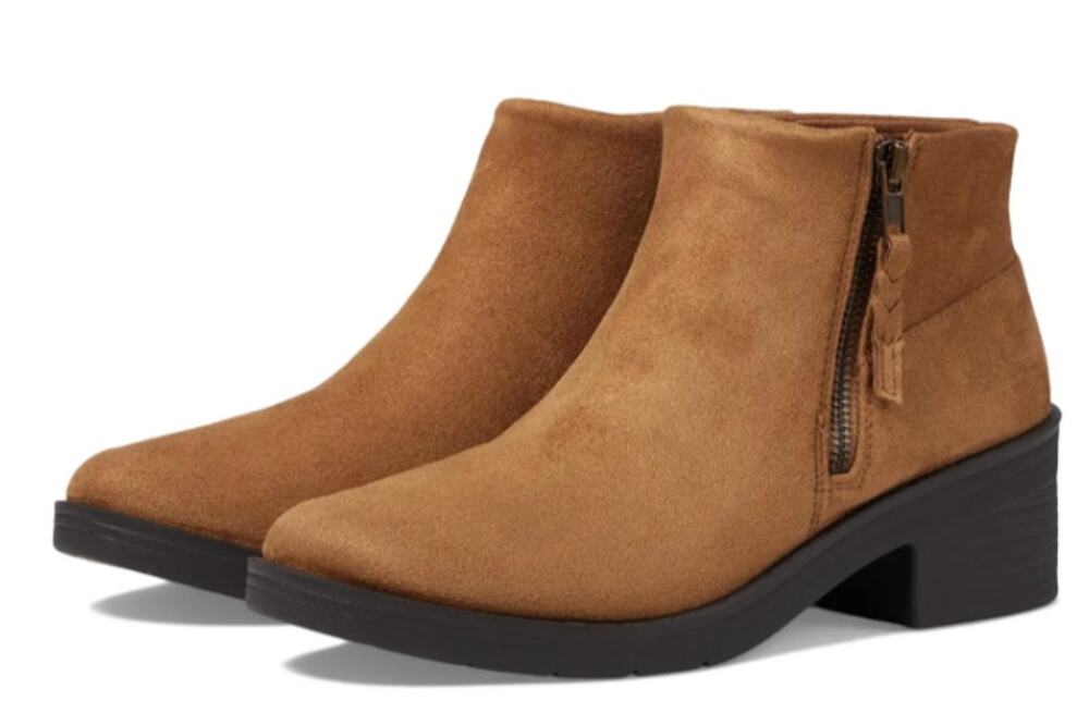 BZEES Womens Outgoing Ankle Booties Size 9 WIDE EU 40 Tan Boots NIB